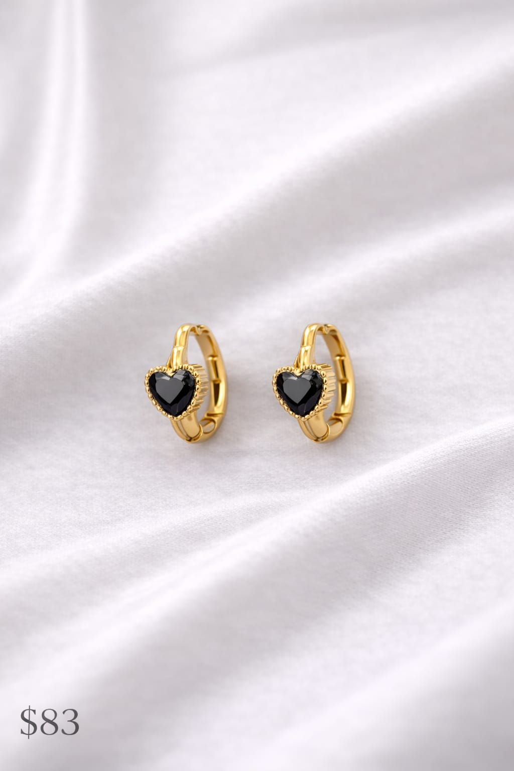 Huggies Acero Dorado Corazon Con Piedra