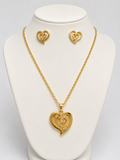 Juego de Acero Corazon Piedras B.Int