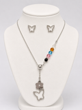 Juego de Acero  Mariposa Blanca y Piedras