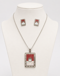 Juego de Acero  Rectangulo Rojo con Blanco