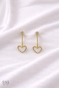 Aretes Dorado Dije Corazon