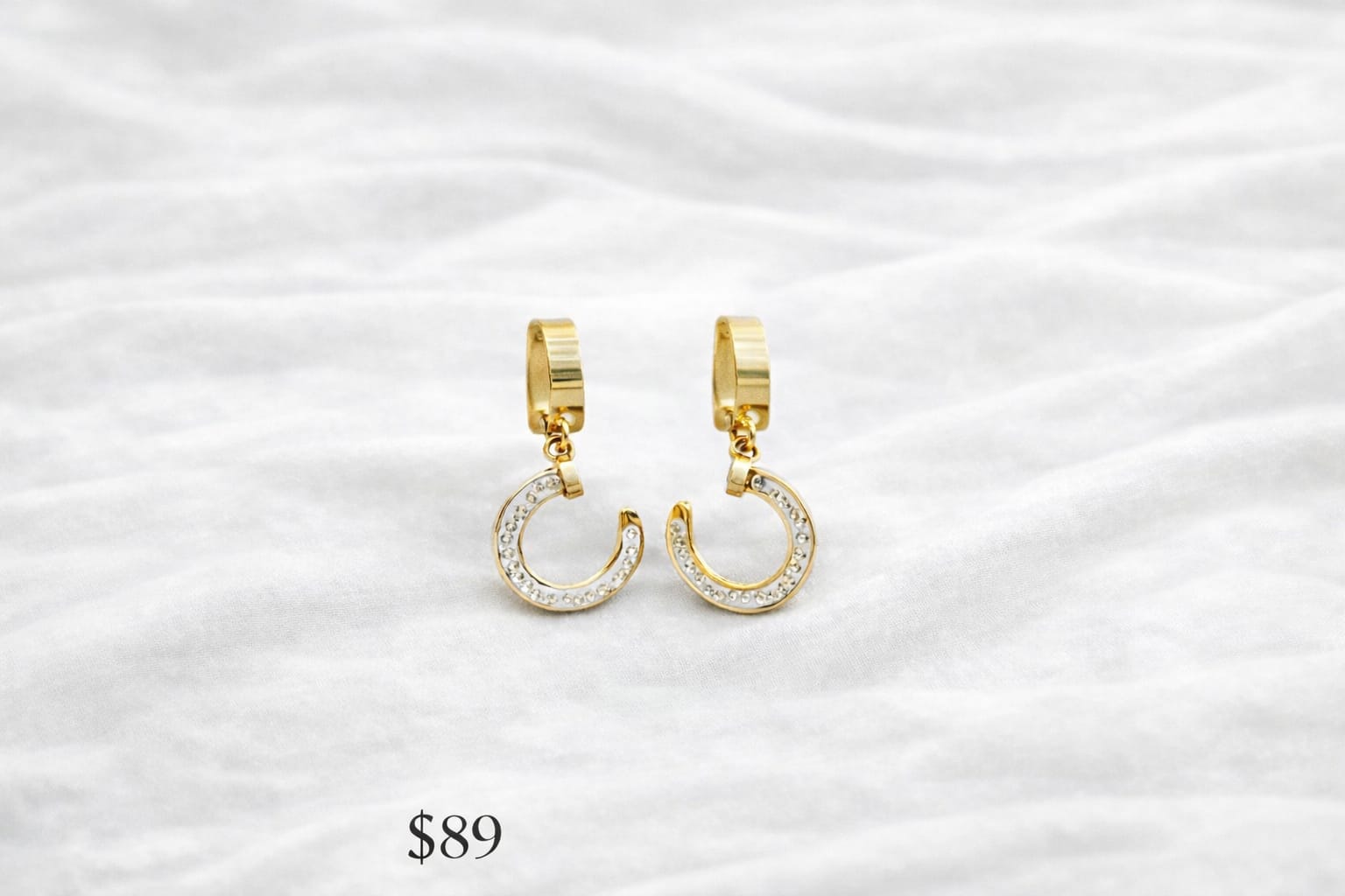 Aretes Acero Dorado Inspiration Cartier