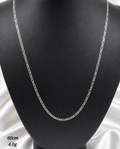 Cadena plata tejido 1x1 60cm