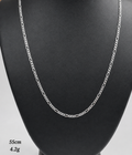 Cadena plata tejido 3x1 55cm