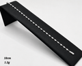 Pulsera de plata tejido espejos- 18cm