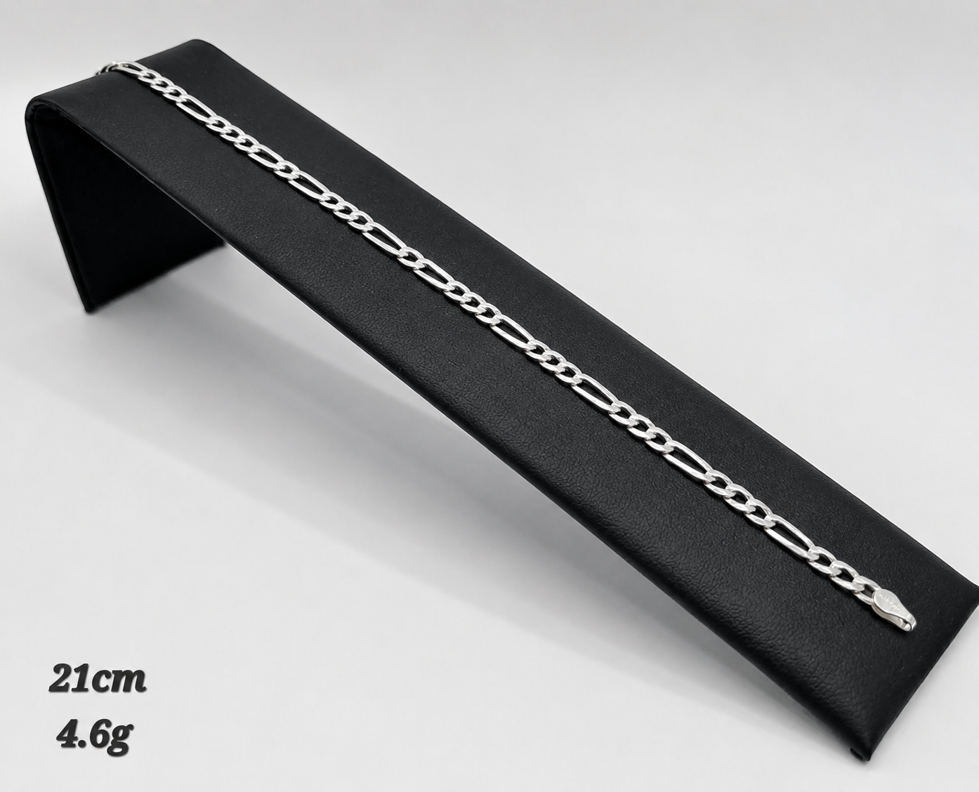 Pulsera de plata tejido 3x1 - 21cm AA
