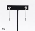 Arete de Plata con Mariposas y Colgantes