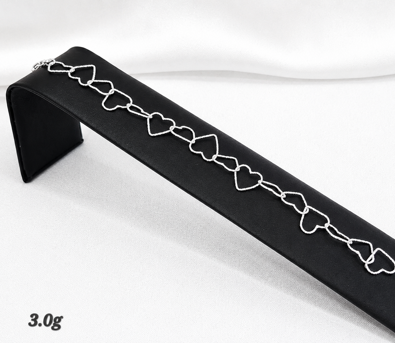 Pulsera Plata Eslabones Corazon